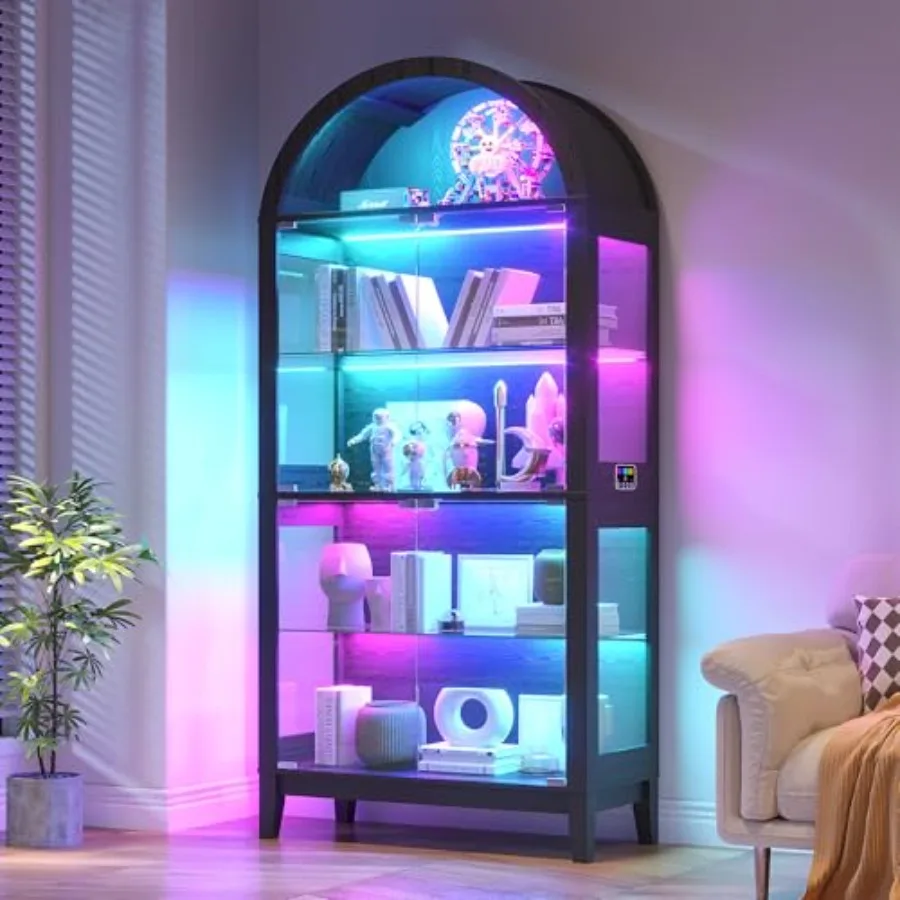 Glass Cabinet Display - Витрина с арочным стеклянным фасадом для