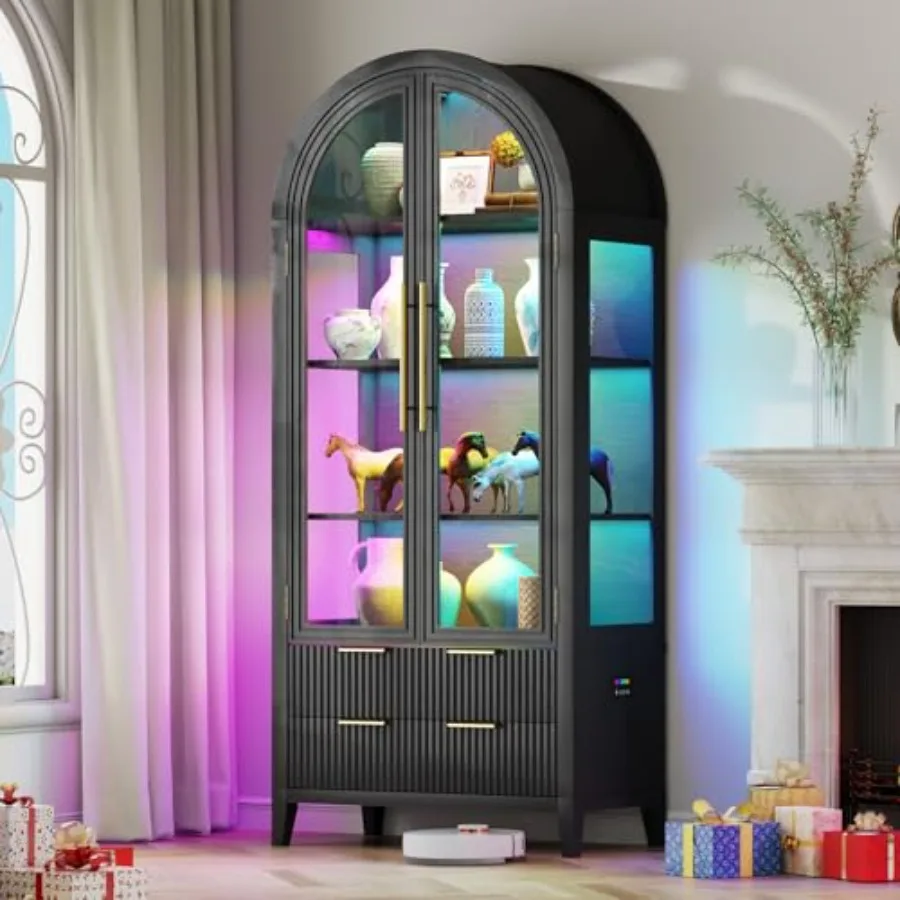 Glass Cabinet Display - Витрина в форме арки с стеклянными