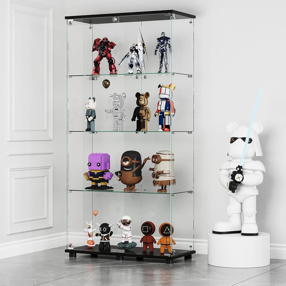 Стеклянная витрина с четырьмя  – обзор и цена Glass Cabinet Display