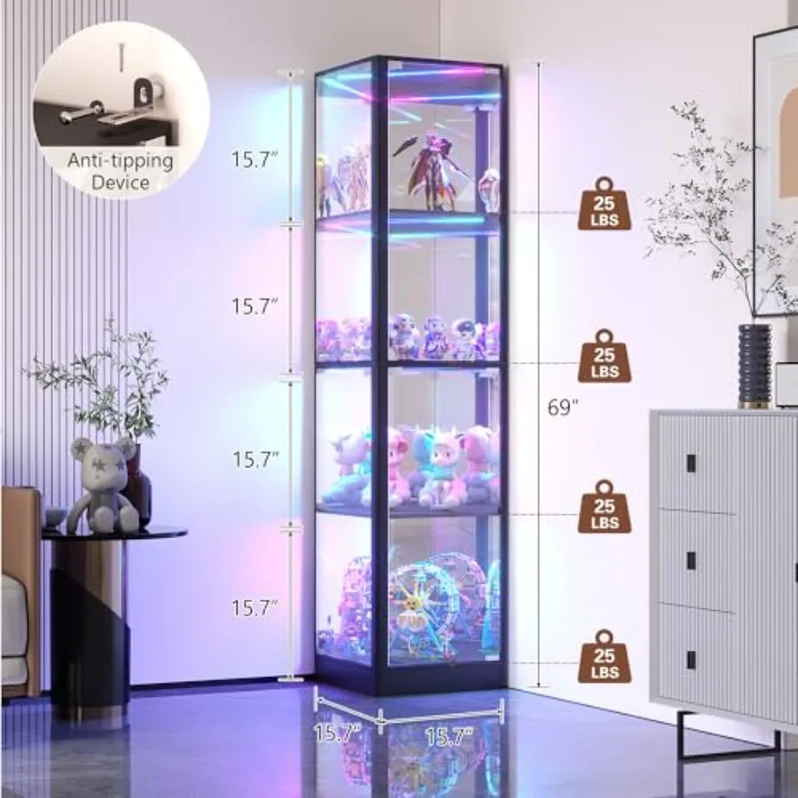 Угловая витрина для гостиной,  – обзор и цена Glass Cabinet Display