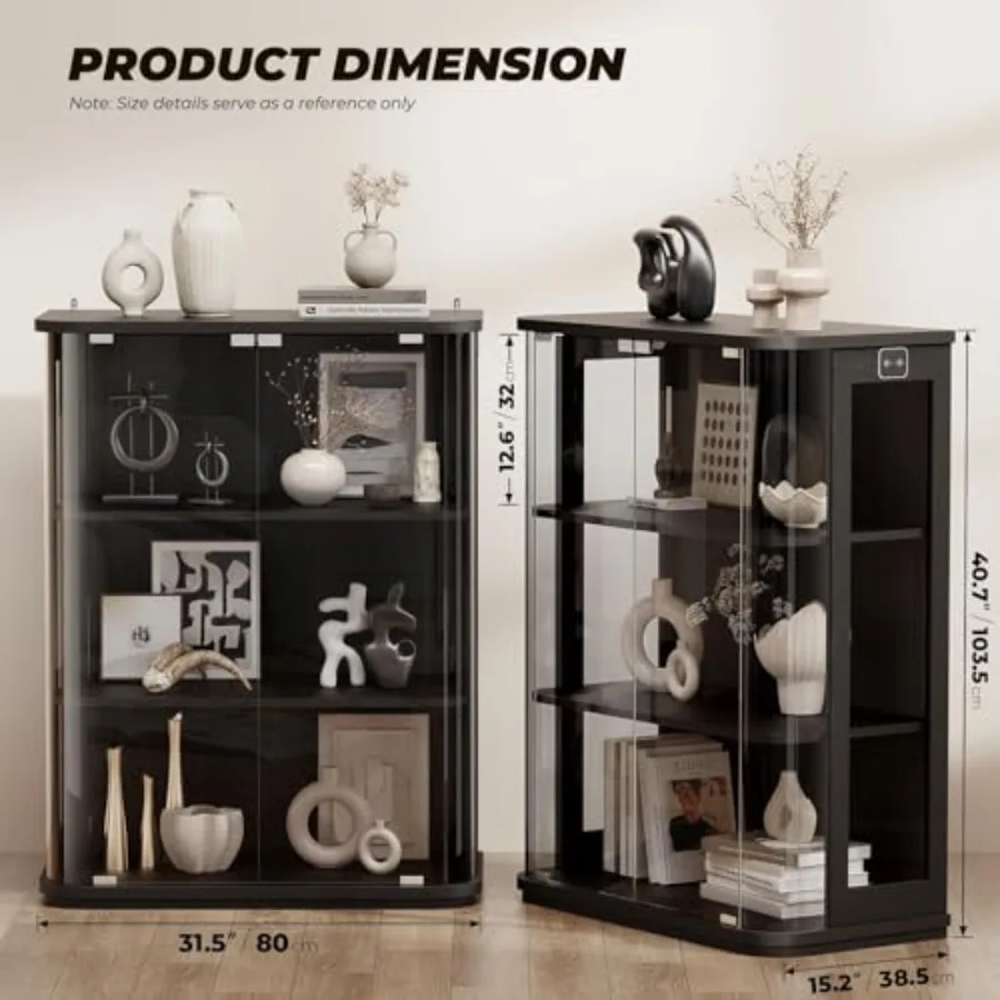 Трехъярусная витрина с закругл – обзор и цена Glass Cabinet Display