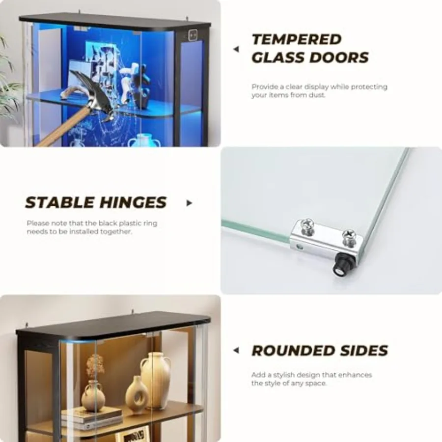 Трехъярусная витрина с закругл – обзор и цена Glass Cabinet Display