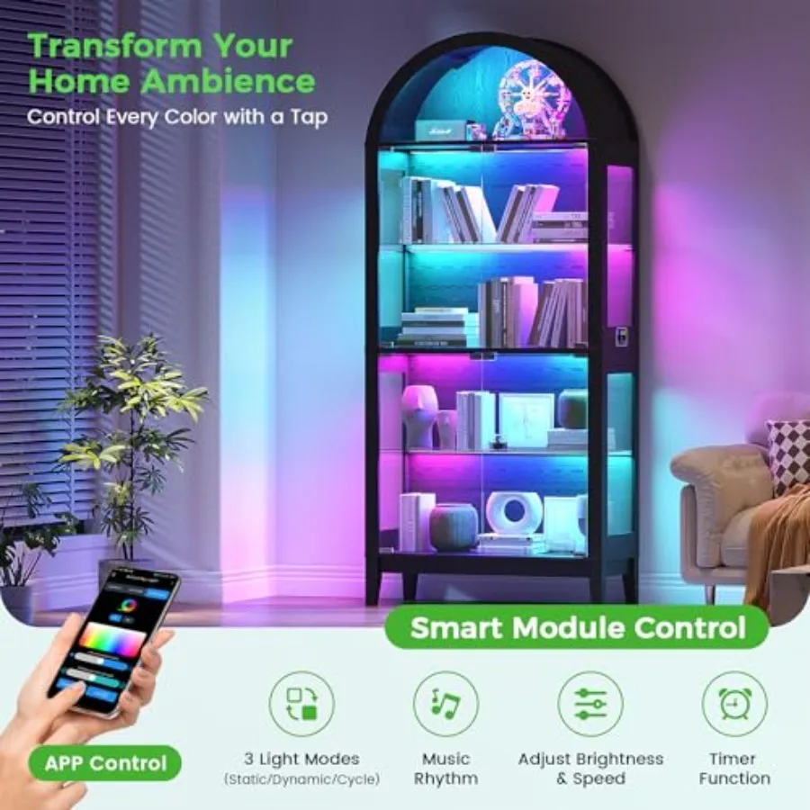 Витрина с арочным стеклянным ф – обзор и цена Glass Cabinet Display