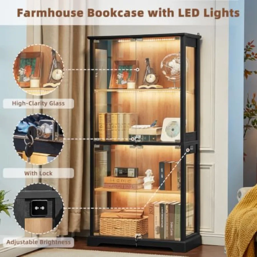 Витрина в стиле «фермерский до – обзор и цена Glass Cabinet Display