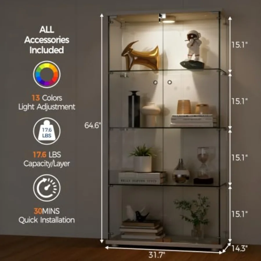 Витрина из закаленного стекла  – обзор и цена Glass Cabinet Display